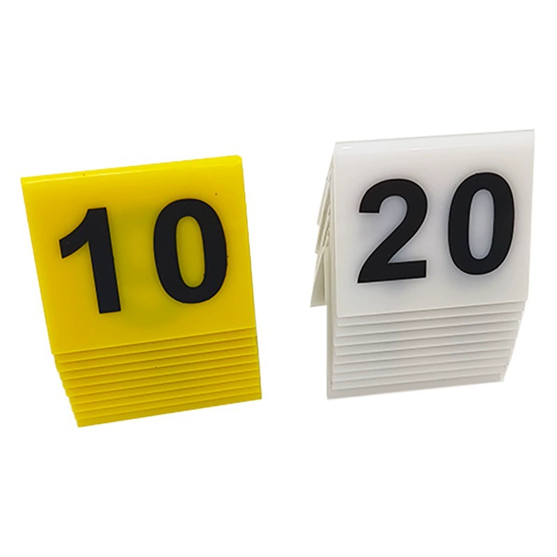 Акриловый V-образный номерной знак Настольная табличка двусторонний номерной знак ресторан отель стол номерной знак сиденье называется номерной знак