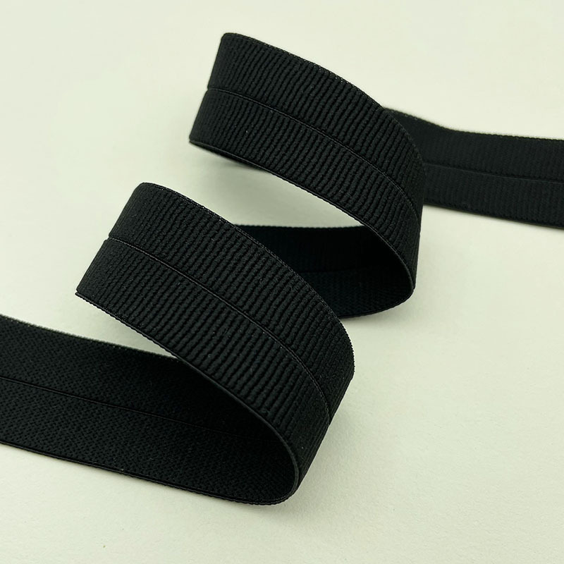 品质过欧标羽绒服弹力螺纹包边带服装下摆袖口加厚对折松紧带辅料