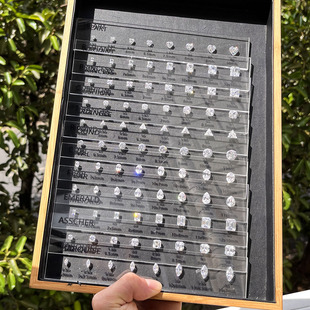 Bare stone set cross-border wholesale hot sale high-end zircon gemstone moissanite various materials size comparison