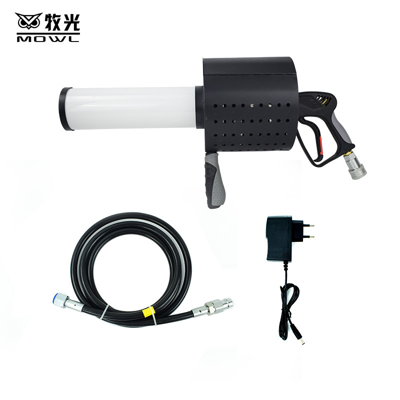 Dióxido de carbono colorido papel pistola de aire bar LED discoteca DJ mano pistola atmósfera props CO2 pulverizador de papel