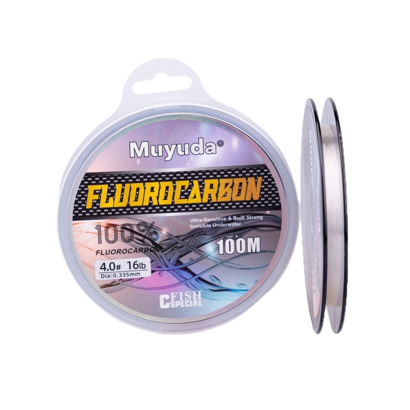 Fabricante de fuente 100% puro fluorocarbono líneas de pesca Luya 100 metros de tracción resistente al desgaste de corte de agua líneas de pesca rápida líneas de carbono