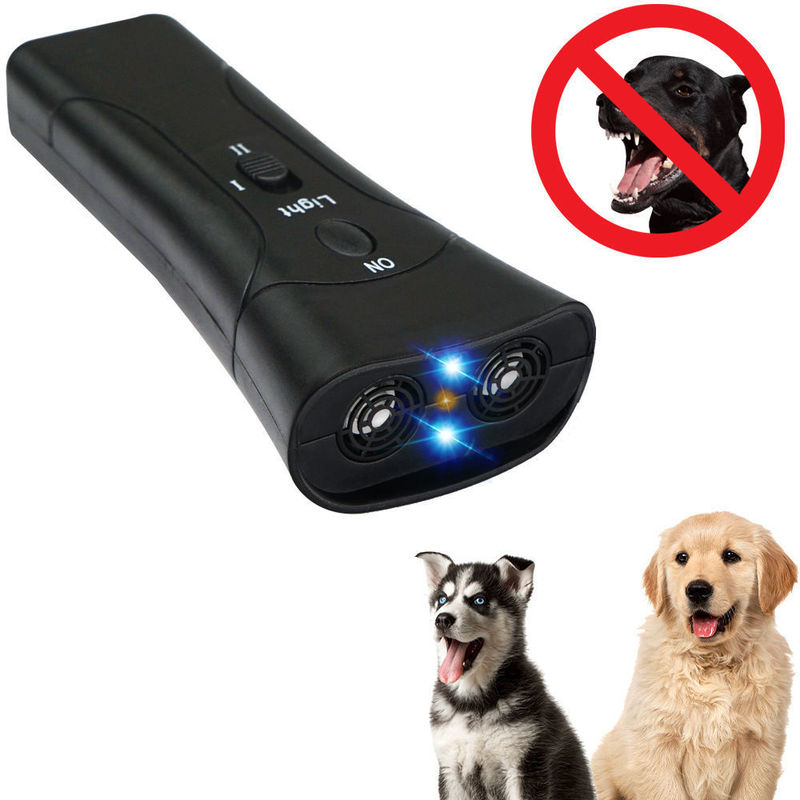 国境を越えたシングルヘッドのダブルヘッドLED懐中電灯超音波犬駆除器携帯型犬トレーニング器ケースに電池がない|undefined