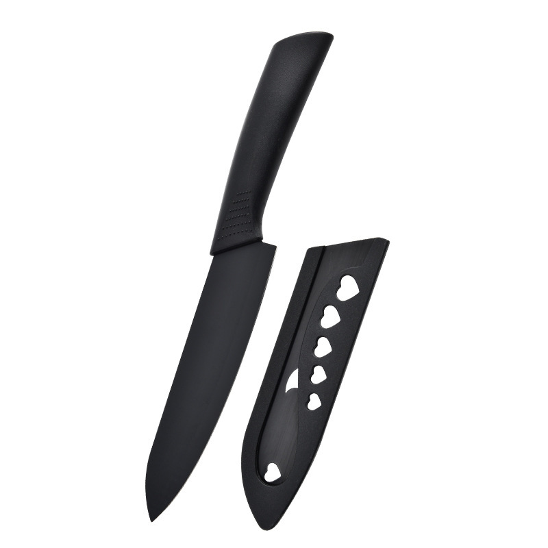 Cuchillo de chef de hoja negra única (con funda de cuchillo a granel)