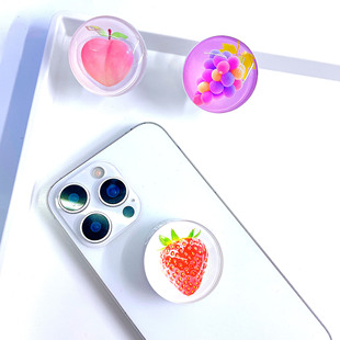 [Orchard Light Picking] New Cute Berry Peach Sweet Mobile Phone Lazy Desktop Stand Anti-Fall Airbag Removable Ready in Stock