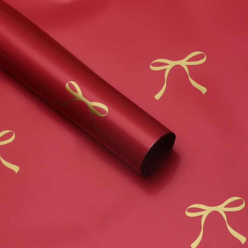 Papel de regalo con nudo de flor, lazo de corazón, materiales para envolver ramos, regalo DIY, suministros para floristería