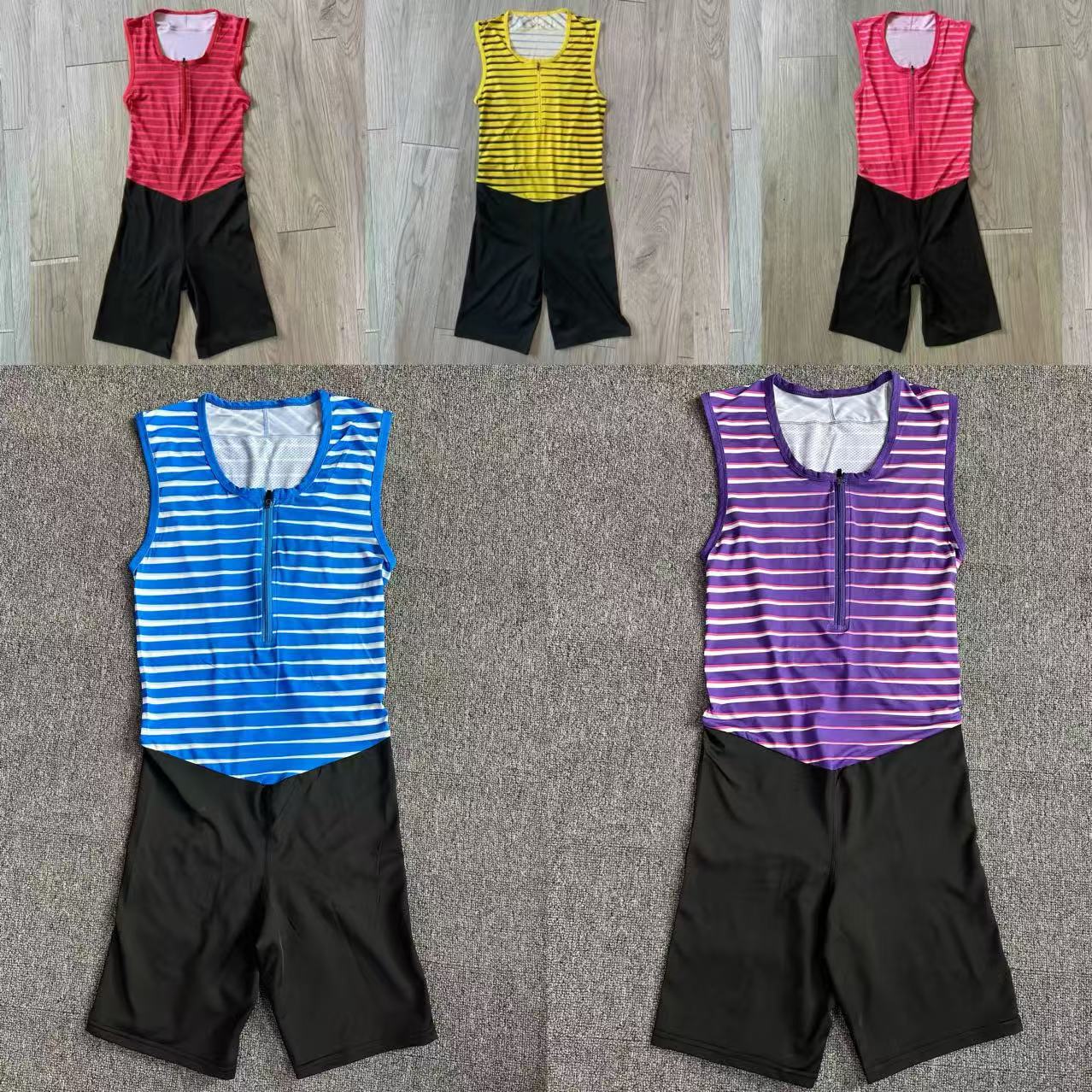 Track and field sprint hurdle one-piece tights short-sleeved sports training competition relay team uniform
