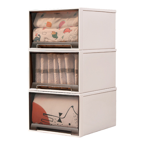 Thickened plastic drawer-style storage box clothing storage cabinet underwear clothing organizer drawer-style storage box