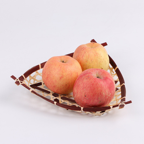 Handmade bamboo woven bamboo sieve bamboo basket snack tray farmhouse woven round dustpan storage basket fruit basket