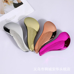 Internet celebrity new electroplated men's and women's hair smoothing comb household anti-static fashion massage comb travel portable hairdressing comb