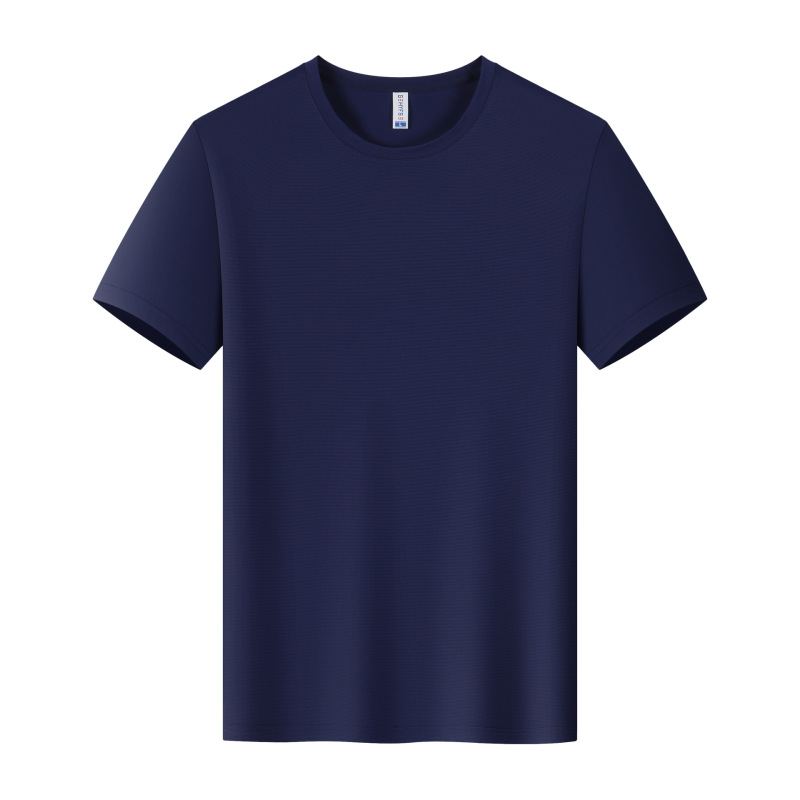 180g Ice-Feel Quick-Drying T-Shirt for Men, Summer Sports Breathable Round-Neck Workwear, Customizable Logo Team Uniform, Promotional Shirt