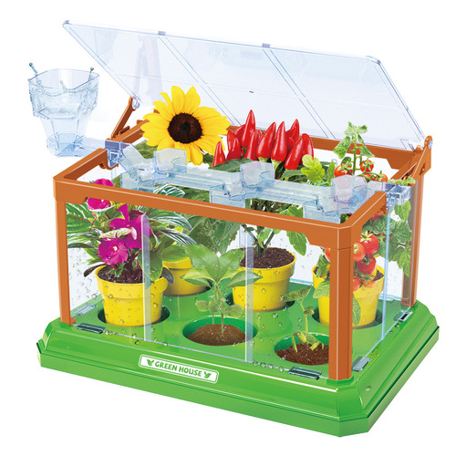Planting greenhouse mini sunroom creative plants, handmade DIY materials for science experiment observation and learning toys