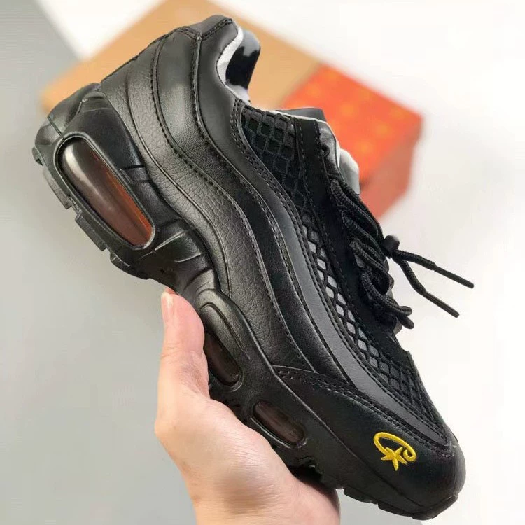 Подлинные мужские кроссовки Nike official AJ низкого верха AIR MAX 95 ретро с воздухоподушкой, проходимость, дышащие кроссовки для спорта и бега