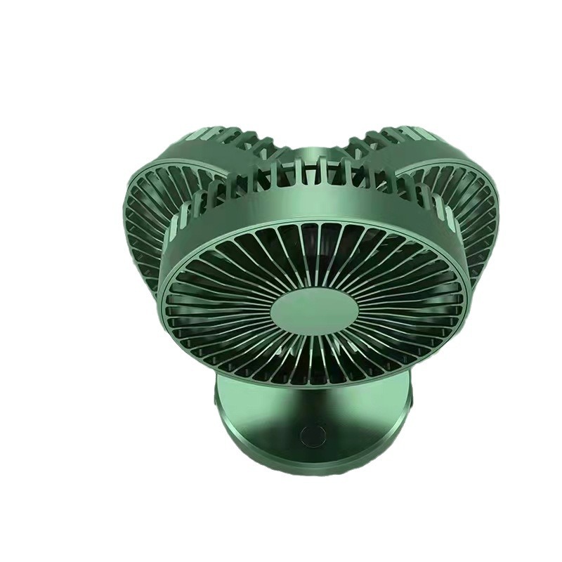 Fuente fábrica usb escritorio pequeño ventilador sacude automáticamente la cabeza escritorio portátil gran capacidad de carga de viento mini batería