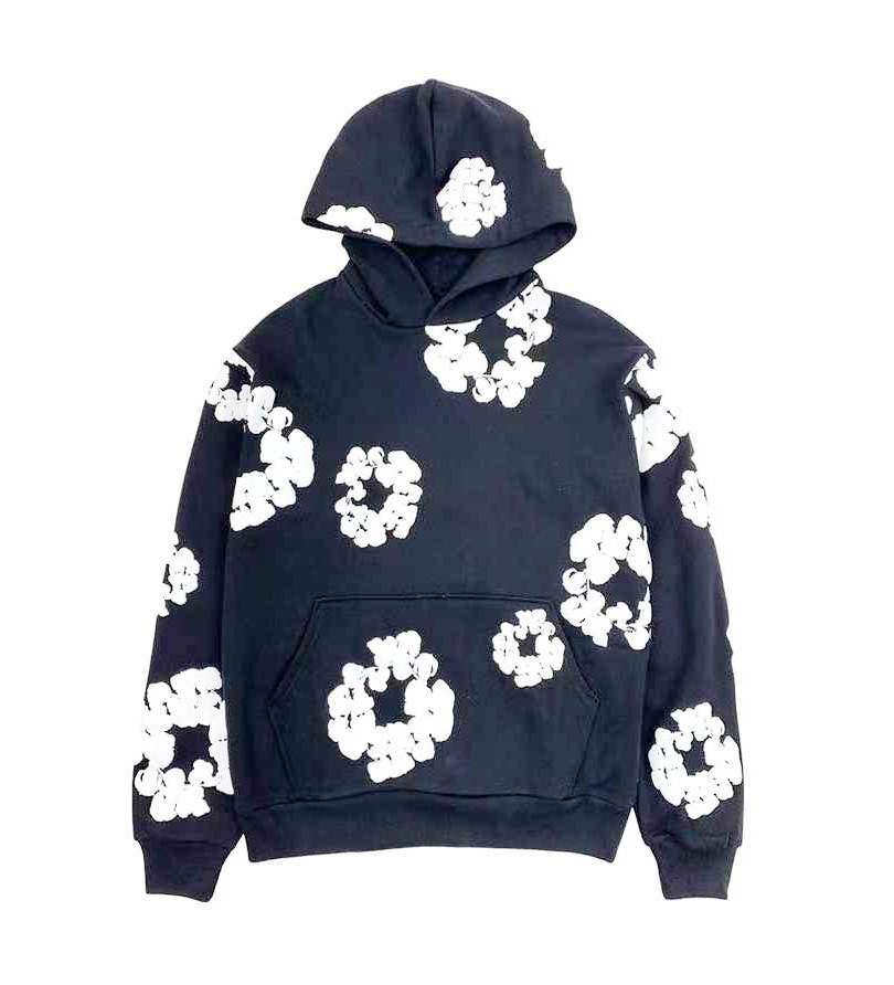 Denim Tears Cotton Wreath Hoodie Black