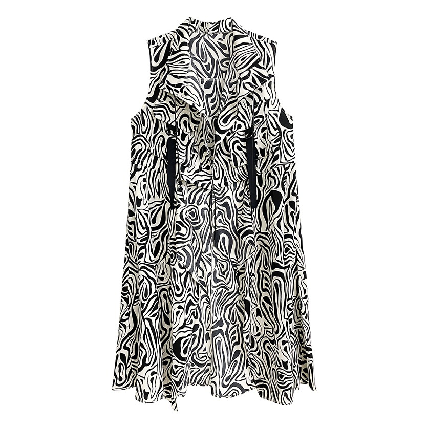 Estilo de la calle francés traje de cuello chaleco sin mangas de las mujeres de primavera y otoño delgada cintura apretada diseño sentido nicho estilo occidental Chaqueta de punto