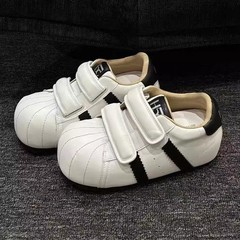 嘟嘟星球新款魔术贴大头鞋厚底增高面包鞋女休闲板鞋运动鞋小白鞋