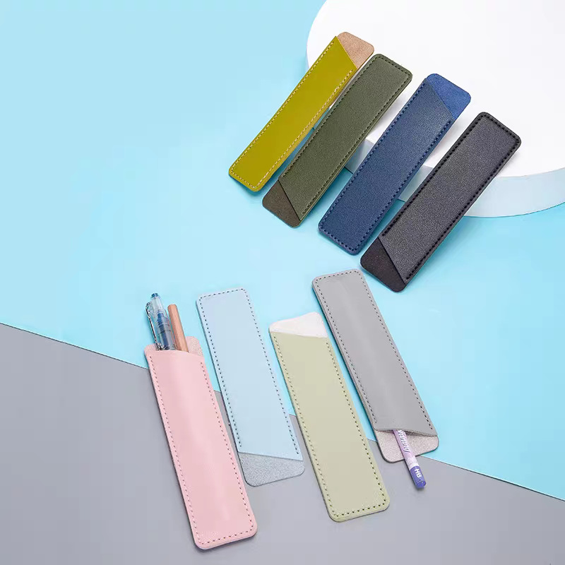 长条单支文具皮套钢笔记号笔PU防水收纳套加印印商标客制logo设计