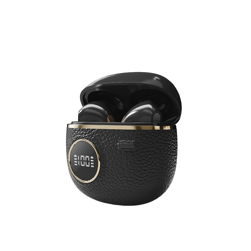 x82 cuero auriculares bluetooth negro