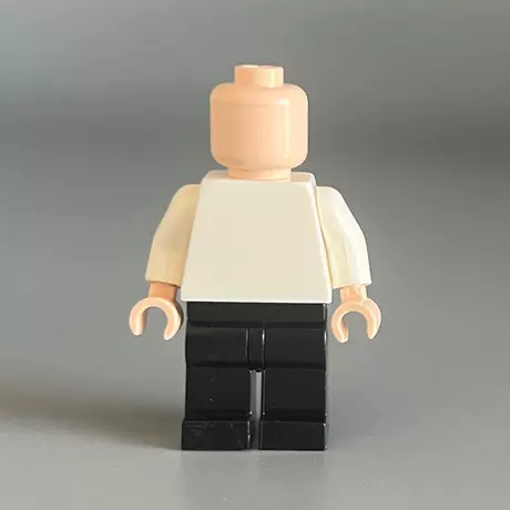 Body minifigure-white on top and black on bottom