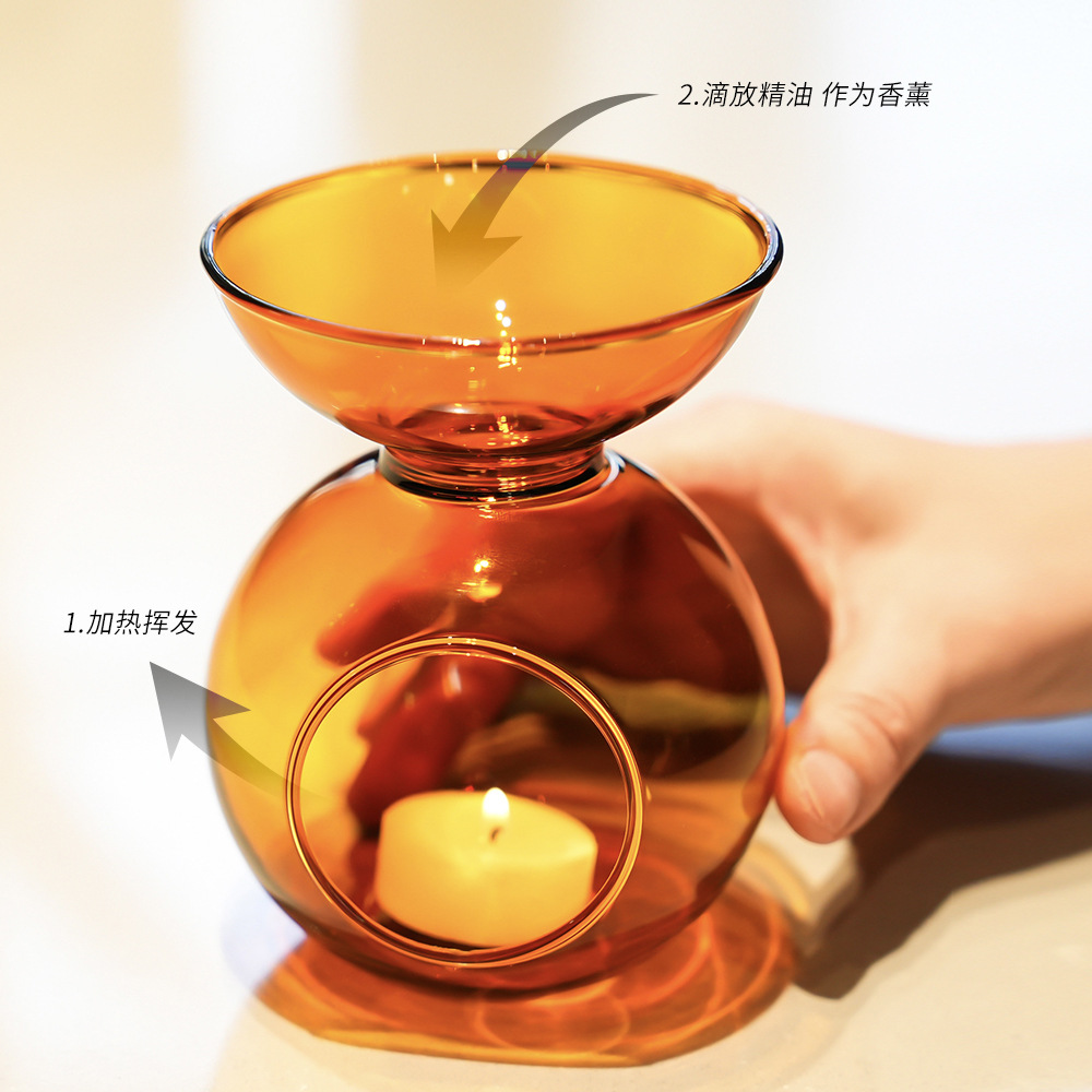 Mxmade candelabro de aromaterapia de estilo japonés candelabro de aroma de estilo europeo candelabro de vidrio resistente al calor candelabro de vidrio de aceite esencial