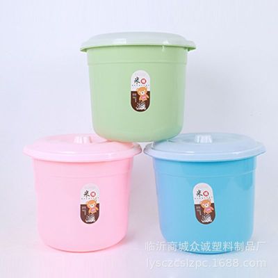 Plastic rice barrel Large With cover Chu m barrels Whole grains Storage barrels seal up Pest control 50 Large capacity