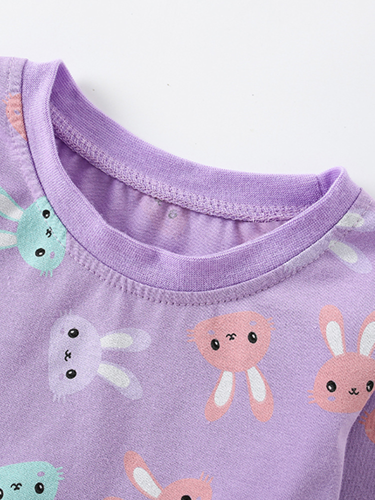 Malwee falda de niña otoño y invierno nueva camiseta de cuello redondo europea y americana linda falda de princesa vestido de niños de mangas largas