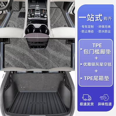 Ayaqaltılar (Kovriklər), 24 Pack Threshold TPE Car - 25-models-21-models-song-plusdmi-elegant-silver-gray-covered-door-sill-mats-high-end-starry-sky-blanket-trunk-mat