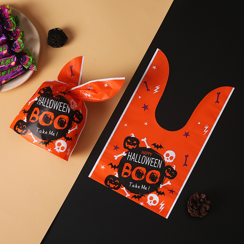 国境を越えたハロウィーン包装袋アマゾンウサギ耳スナック袋焼きクッキー袋ギフト袋カボチャキャンディー袋|undefined