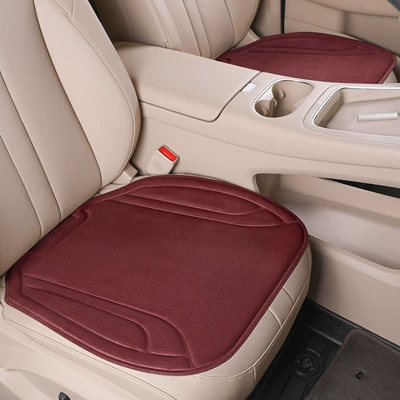 Seat Cushion Summer Suede Ventilated: Seat cushion, seat cover - 2-pieces-in-the-front-row-lafite-red-rams-punched
