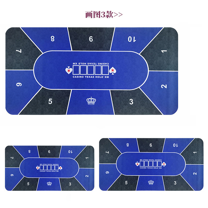 Texas poker estera de mesa Baijia dados paño estera de mesa redonda chip de juego de la tarjeta de Jack Negro alfombra de goma personalización