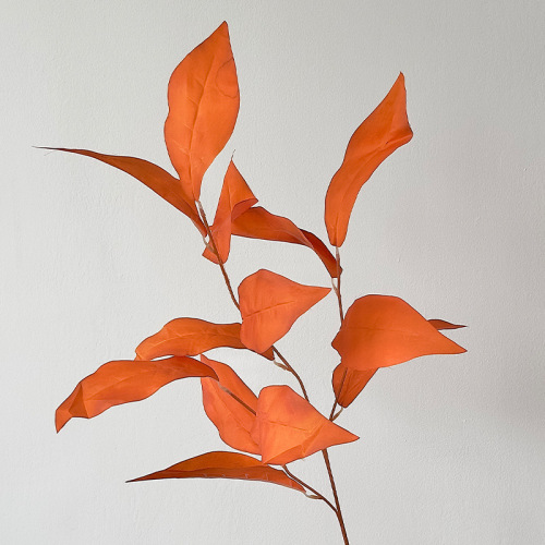 Simulated mango leaf colorful green plant bunch wedding home indoor soft decoration plant wall landscaping fake leaf ornaments wholesale