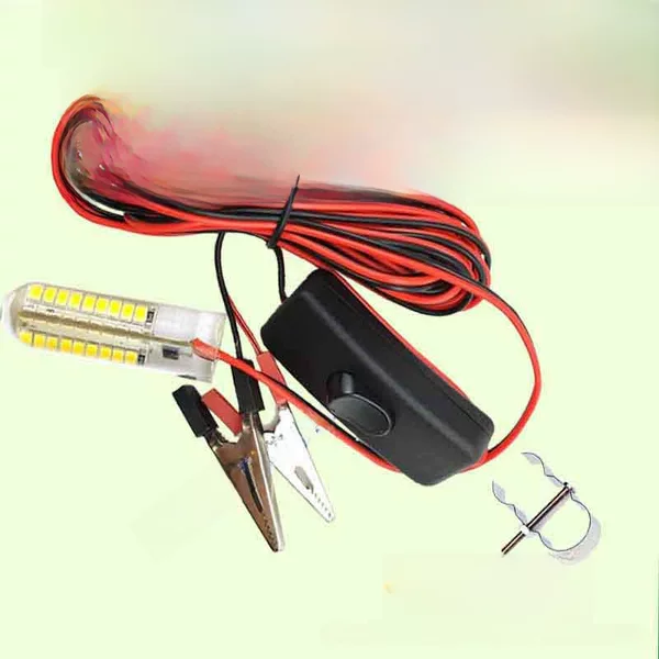 Launching lamp 12v fishing lamp strong light waterproof super bright led underwater lamp night fishing lamp yellow light fishing lamp