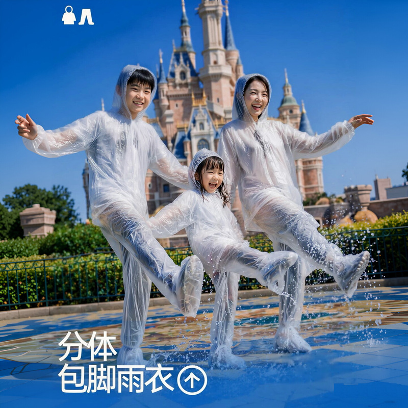 Disposable Raincoat for Rafting, Suitable for Adults and Children, Portable, Thickened, Full-Body Waterproof, Separate Rain Pants Disposable Raincoat for Rafting, Suitable for Adults and Children, Portable, Thickened, Full-Body Waterproof, Separate Rain Pants