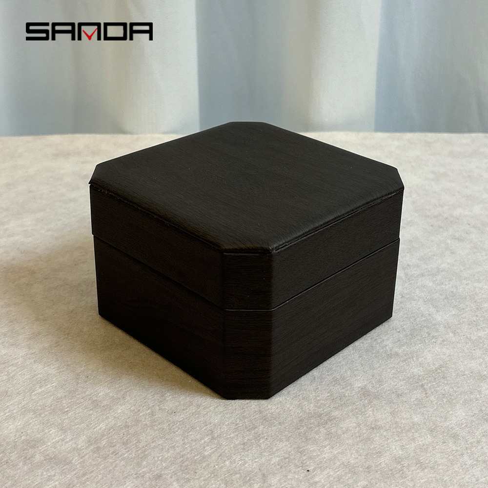 개별 나뭇결 상자 - 검정색