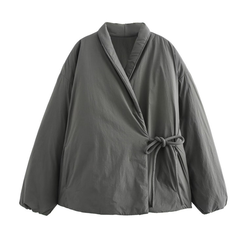 European and American style AliExpress bestseller, fashionable and versatile three-color double-breasted kimono-style casual cotton jacket