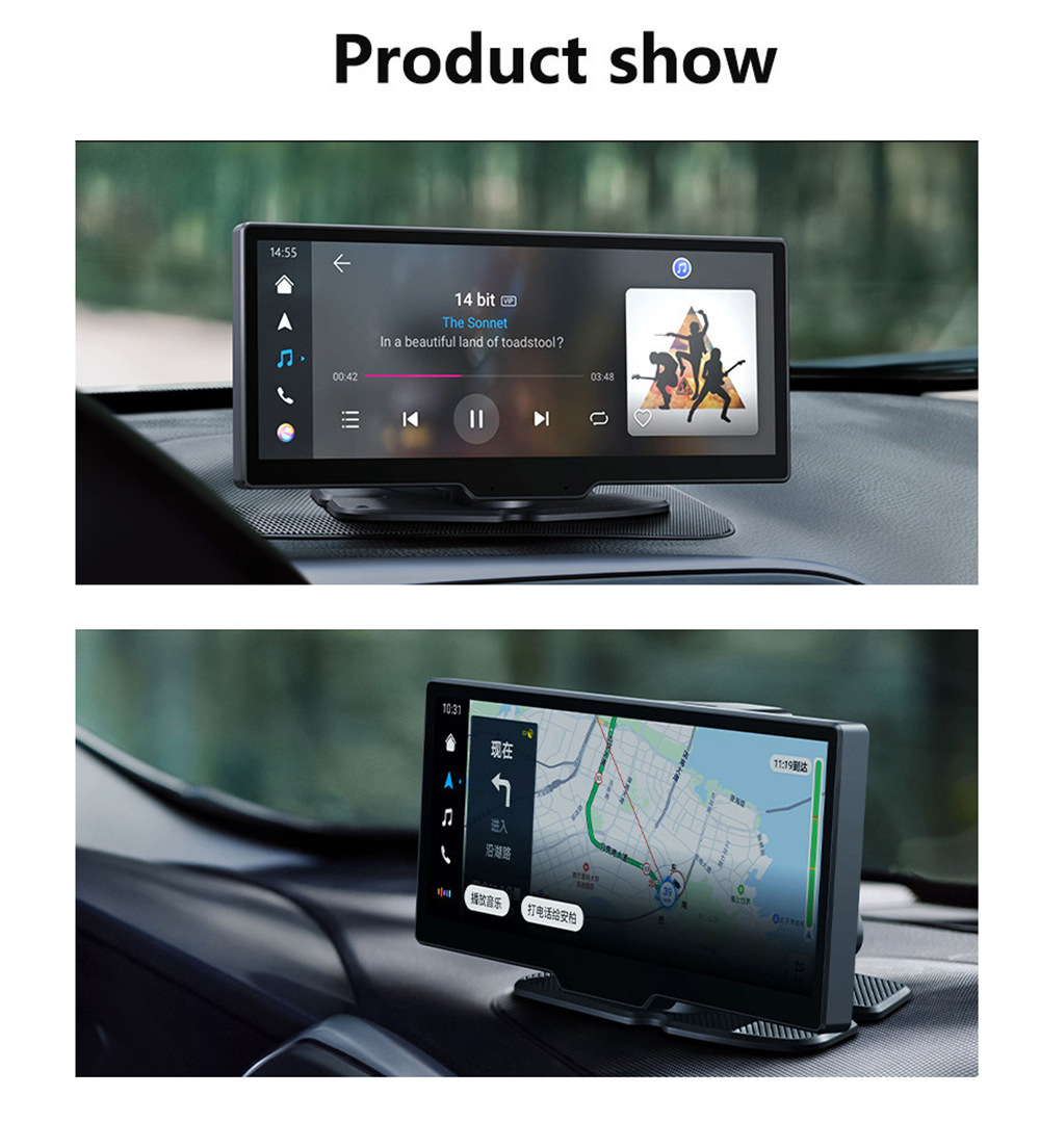 Cross-mirror e-commerce foreign trade 10.26 inch central control wireless Carplay Android Auto car smart screen Bluetooth car