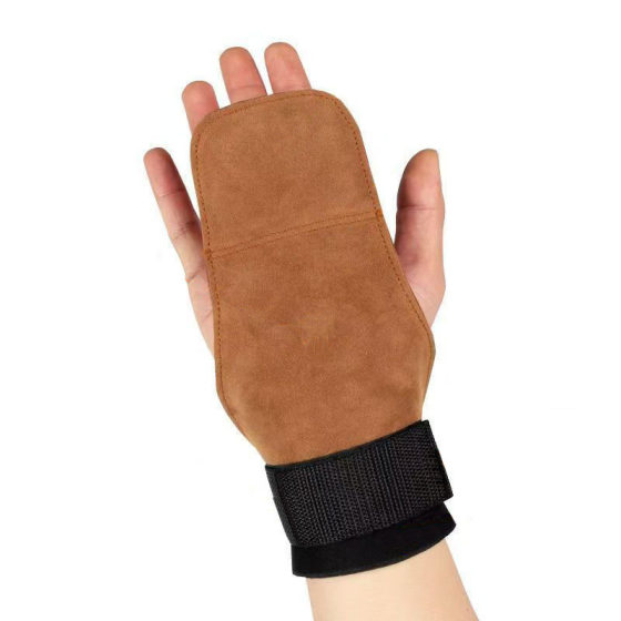 Hard pull booster belt cowhide fitness gloves pull-up horizontal bar back training grip force men's and women's palm wrist guard auxiliary belt