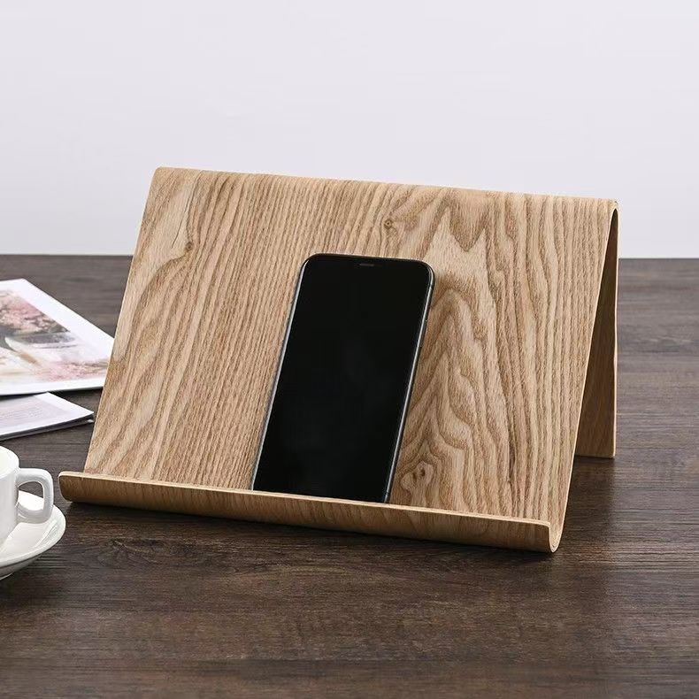 Creativo soporte de madera para teléfonos móviles perezoso lectura soporte de base de soporte de tabletas para soporte de drama para teléfonos móviles