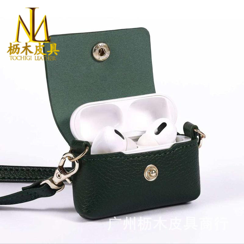 Popular crossbody Bluetooth headset protective case for Huawei FreeBuds Pro leather case AirPods earphone case