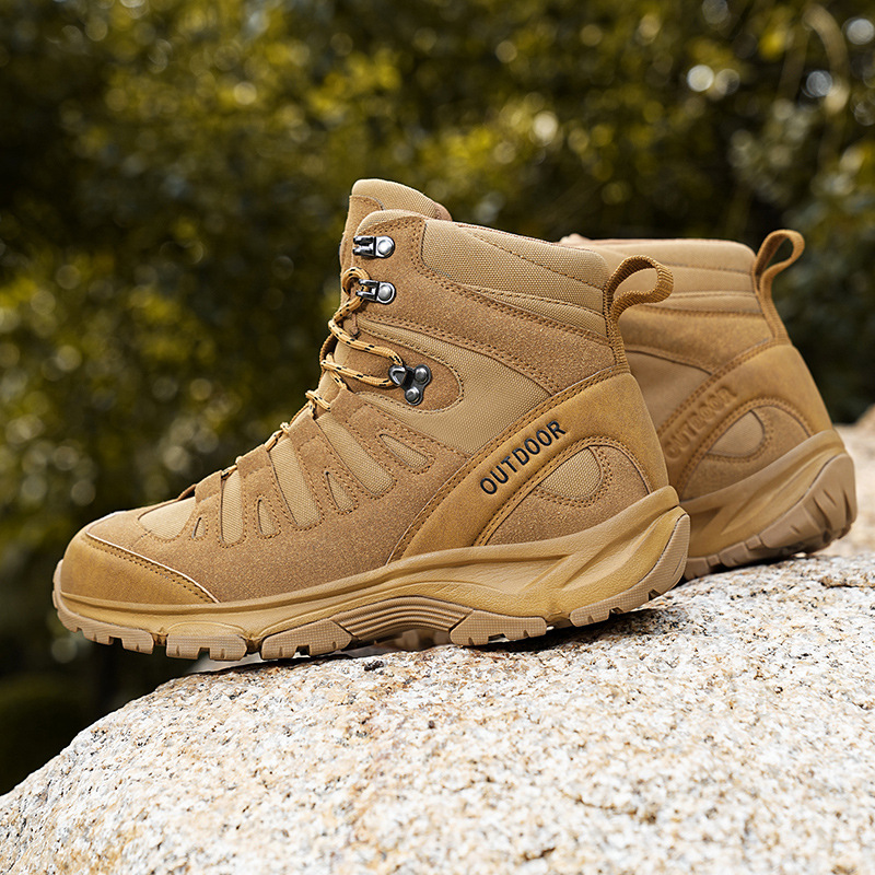 Botas militares, zapatos de combate transfronterizos para hombres, zapatos de entrenamiento de campo, zapatos de montaña, zapatos de senderismo transfronterizos