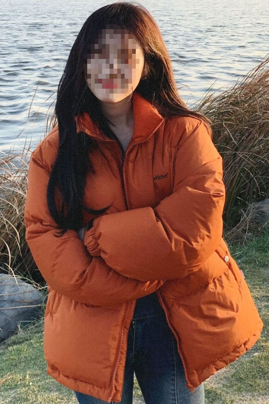 2025年新款橘色短款羽绒服女冬季韩版潮牌宽松加厚男情侣面包服