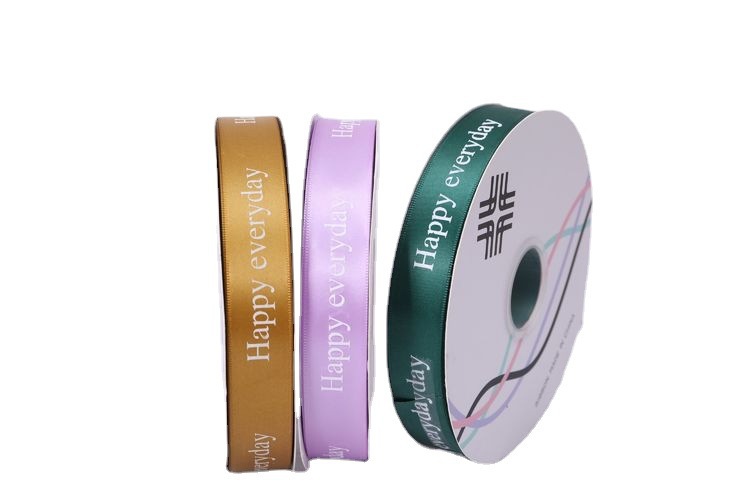 Cinta de impresión inglesa feliz todos los días pastel de flores caja de regalo cinta de embalaje oferta especial cinta al por mayor