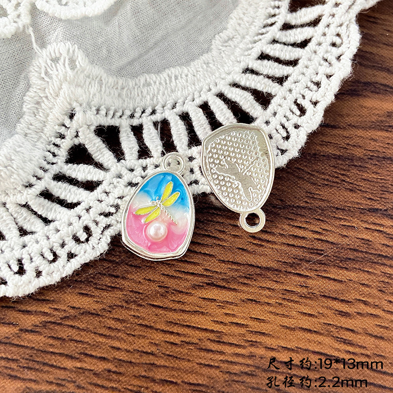 ハイエンドのレトロなフランスのモネの庭の油絵花蝶ペンダント diy ネックレスブレスレット耳ジュエリーアクセサリー|undefined