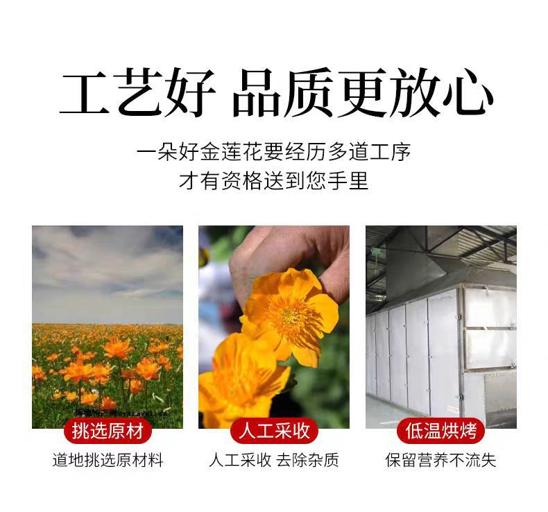 Dried Globe Flower Jin Lian Hua Loose Herb 15g Bulk New Crop Herbal Infusion overview