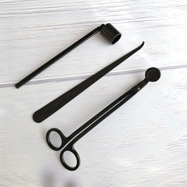 Black round cover 3-piece set