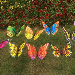 30CM Double-layer Wings Big Butterfly Wedding Festival Shopping Mall Decoration Creative Garden Scenery Ornament Telescopic Butterfly