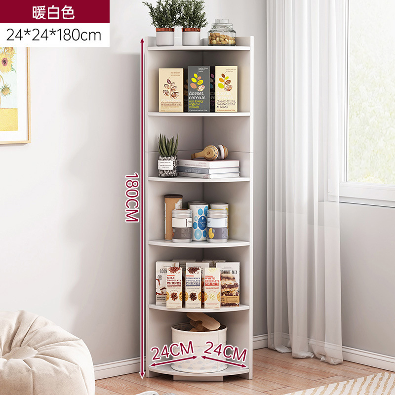 Estantería de piso de almacenamiento de rack sala de estar simple pared estantería dormitorio lectura rack multi-capa de almacenamiento a cuadros armario