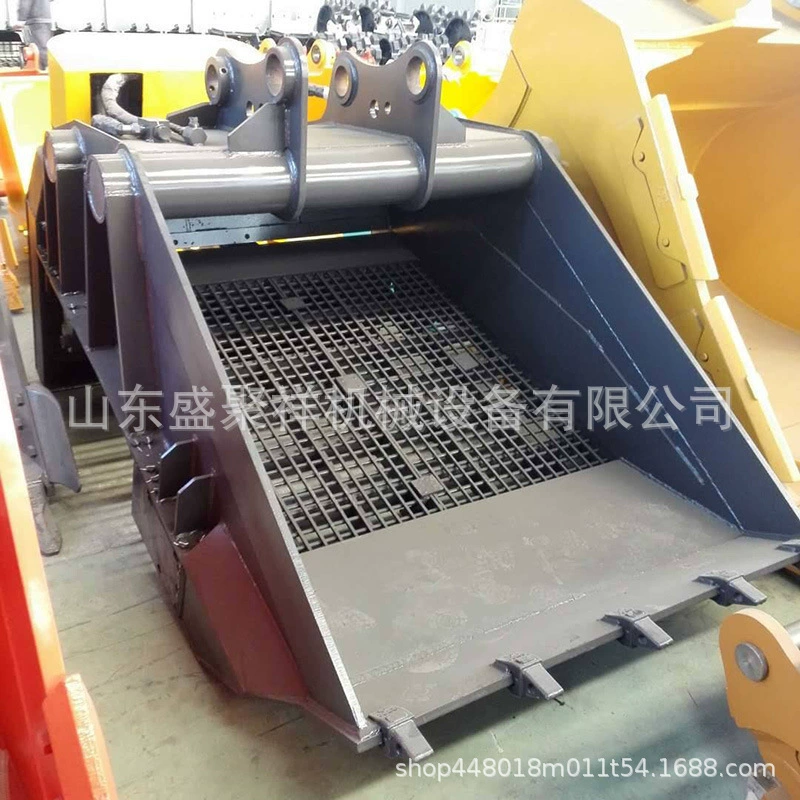 Вибрационный сито-грабельный ковш для лайта и гравия, гидравлическое вибрационное сито с сеткой, высокочастотный горизонтальный сито-грабельный ковш