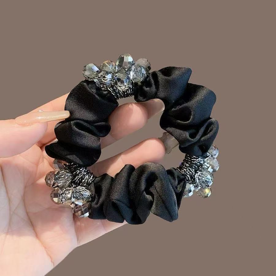 Dreamy Rhinestone Elastic Hair Tie Accessory For Women_voghion.com