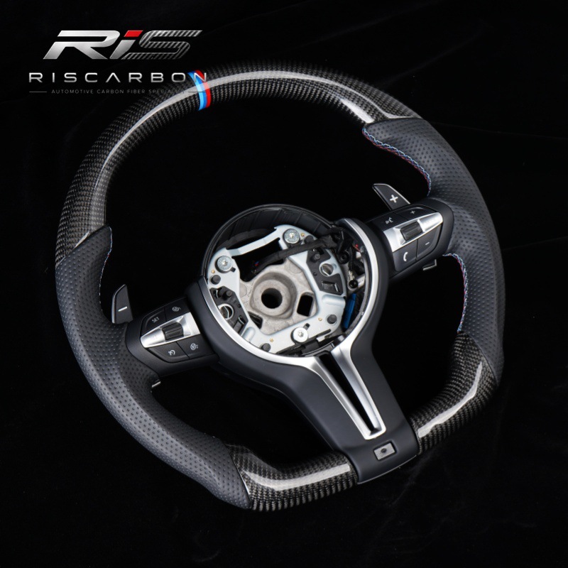 Compatible with BMW carbon fiber M logo flat-bottom steering wheel F30F10F11F15F16F20F25F18M3M5